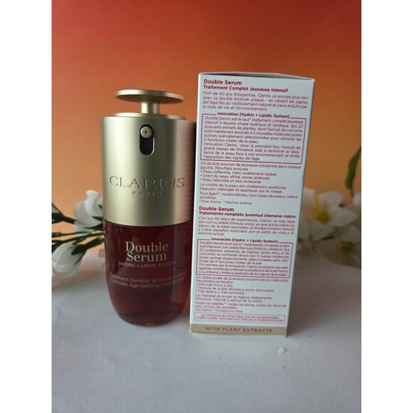 Clarins Double Serum Hydric+Lipid System Complete age Defying Concentra 30ml/1fl - Picture 3 of 5